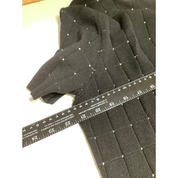 Elisabeth 2X Black Long Sleeve Top – Grandmacore, Preppy, Polka Dot Charm - Picture 5 of 6